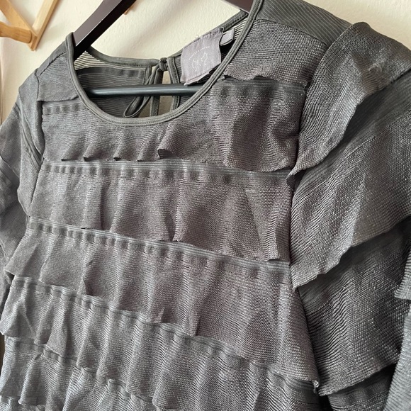 Anthropologie Vanessa Virginia Green Tiered Top - Picture 4 of 6